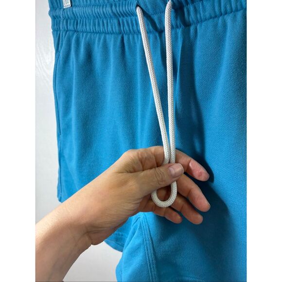 Adidas Cotton Pull-up Shorts in Blue Size L - Picture 4 of 9